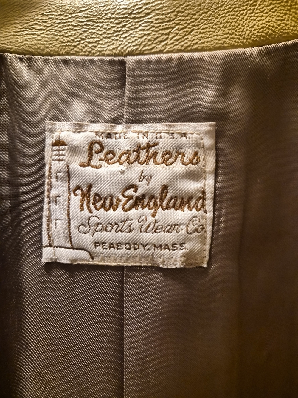 Vintage Leathers by New England Yellow Leather Blazer - Picture 3 of 7